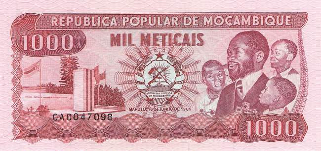 Mosambik p132c 1000 Meticais 1989